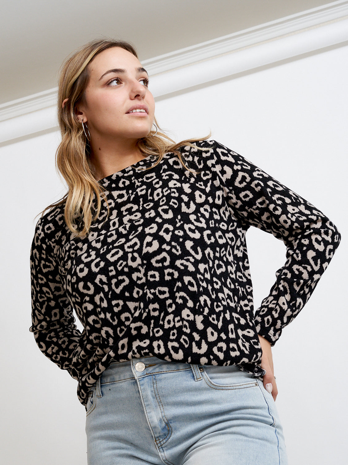 Sweater Clásico Print Negro