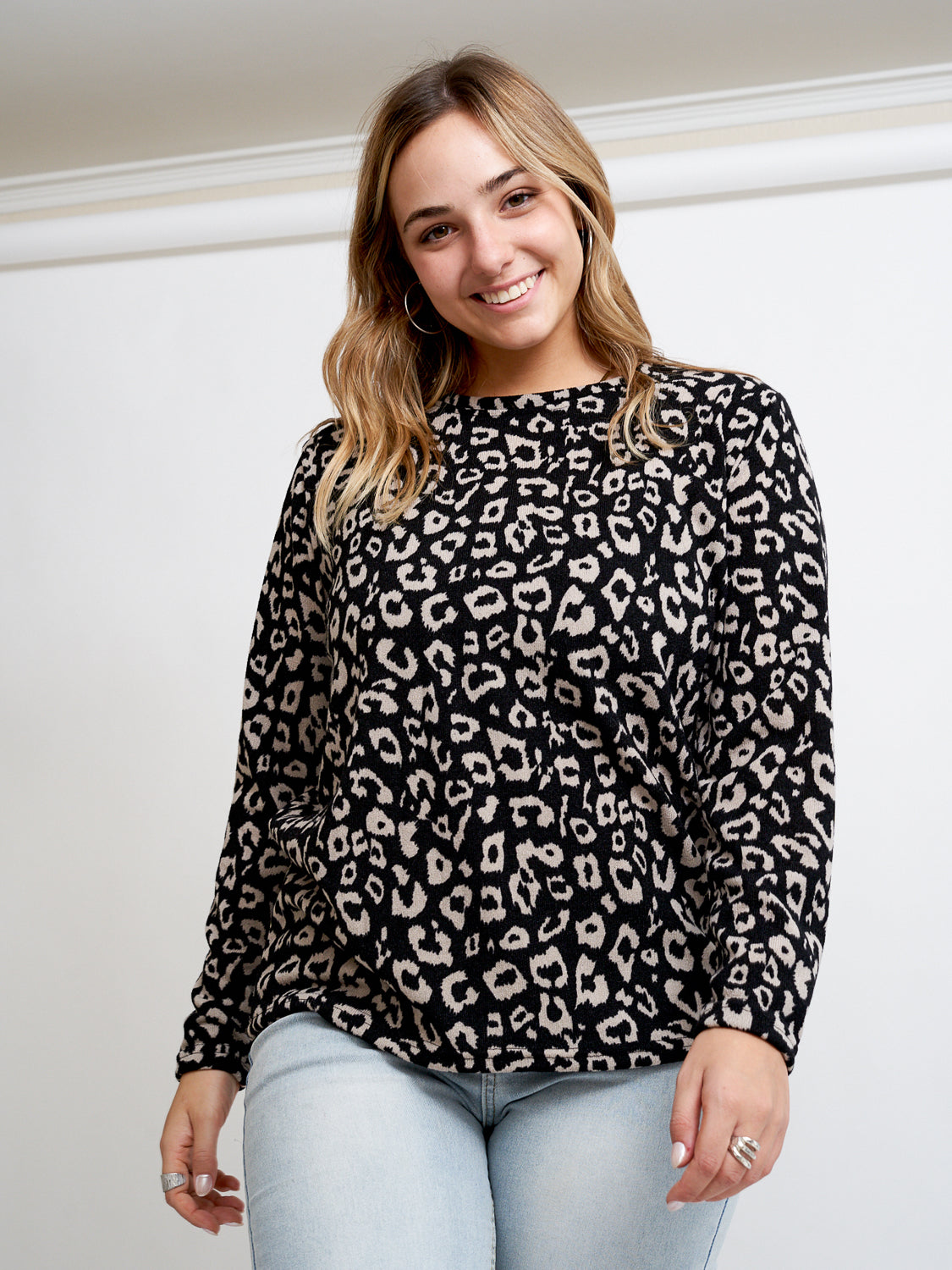 Sweater Clásico Print Negro